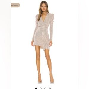 NWT IRO Cream Sequin Long Sleeve Dress